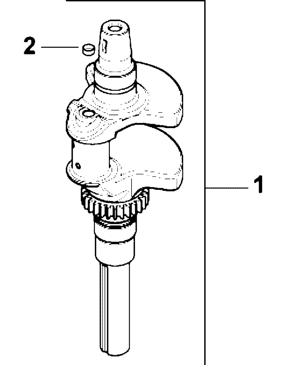 Kohler Cv730-0055 Crankshaft Diagram and Parts List for 53AH8CT2050-25HP Cub Cadet Lawn Tractor